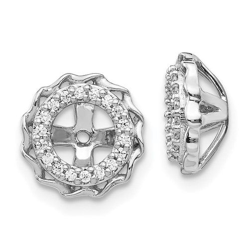 K White Gold Twisted Edge Diamond Earring Jackets - Jewelry - Modalova