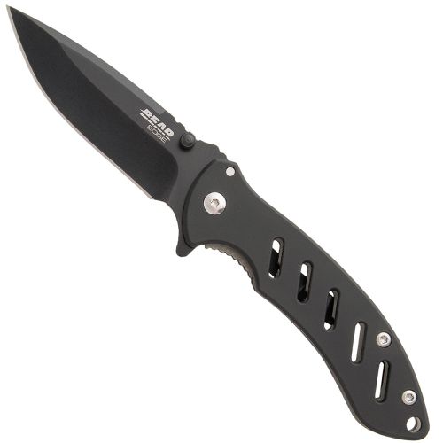 Knife - Brisk 1.0 Steel Handle Black Blade Folding, 3.25 inch / BS61511 - Bear & Son - Modalova
