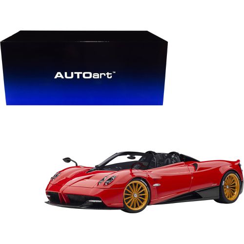 Model Car - Pagani Huayra Roadster Rosso Monza Red with Luggage Set - Autoart - Modalova