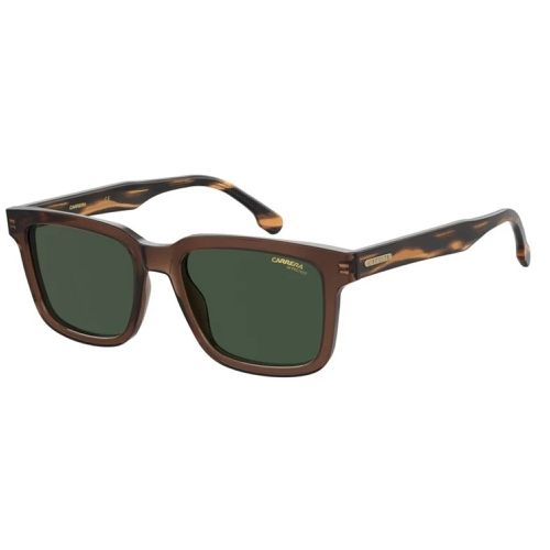 Men's Sunglasses - Brown Rectangular Full-Rim Frame Green Lens / 251/S 009Q - Carrera - Modalova