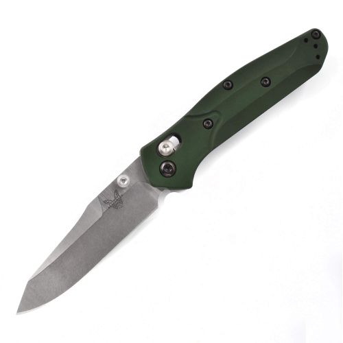 Pocket Knife - Mini Osborne Green Handle Satin Reverse Tanto Blade / 945 - Benchmade - Modalova