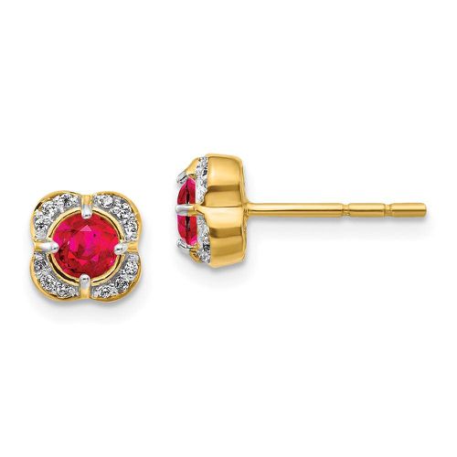 K Diamond & Ruby Fancy Earrings - Jewelry - Modalova