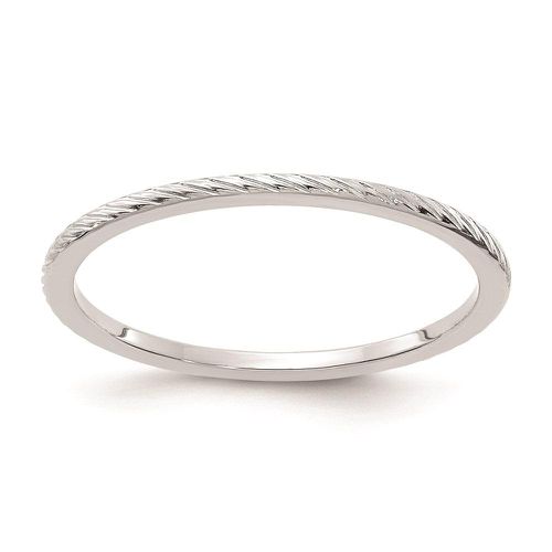 K White Gold 1.2mm Twisted Wire Pattern Stackable Band - Stackable Expressions - Modalova