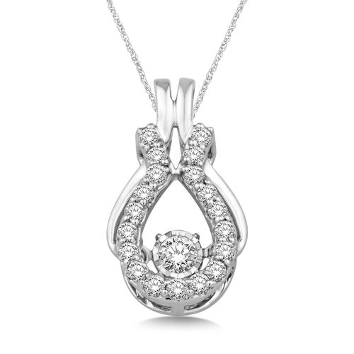 K White Gold 2/5 Ct.Tw.Moving Diamond Fashion Pendant - Star Significance - Modalova