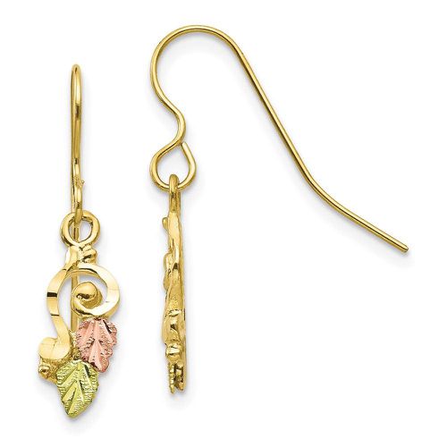 K Tri-color Black Hills Gold Shepherd Hook Earrings - Jewelry - Modalova