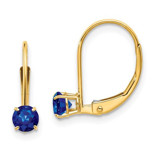 K 4mm Round September/Sapphire Leverback Earrings - Jewelry - Modalova