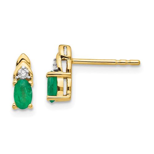K Diamond & Emerald Earrings - Jewelry - Modalova