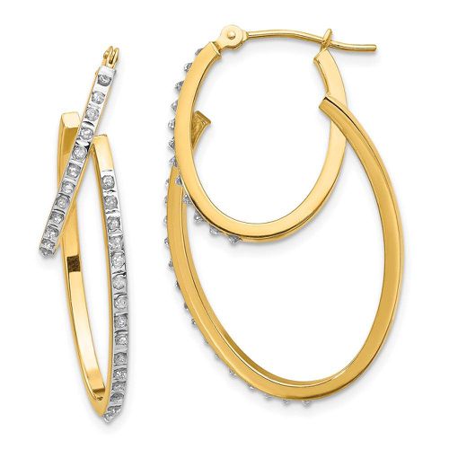 K Diamond Fascination Hinged Double Hoop Earrings - Jewelry - Modalova