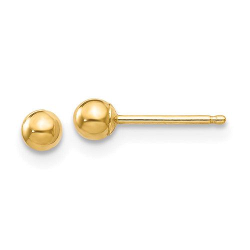K Polished 3mm Ball Post Earrings - Jewelry - Modalova