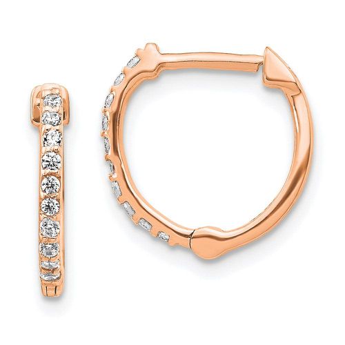 K Rose Gold Diamond Hinged Hoops - Jewelry - Modalova