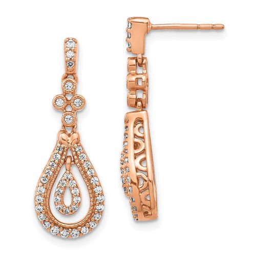 K Rose Gold Polished Diamond Post Earrings - Jewelry - Modalova