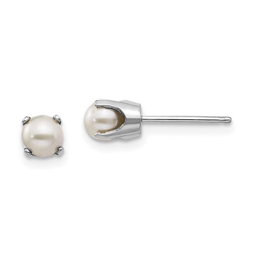 K White Gold 4mm FW Cultured Pearl Stud Earrings - Jewelry - Modalova