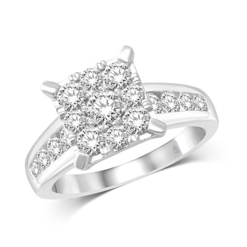 K White Gold 1 1/3 Ct.Tw Diamond Engagement Ring - Star Significance - Modalova
