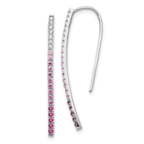 K White Gold Diamond & Pink Sapphire Earrings - Jewelry - Modalova