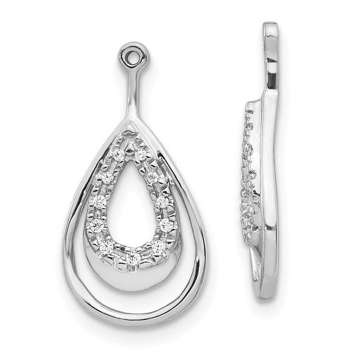 K White Gold Double Teardrop Diamond Earring Jackets - Jewelry - Modalova