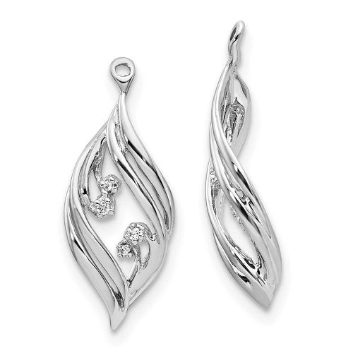 K White Gold Fancy Twisted Diamond Earring Jackets - Jewelry - Modalova