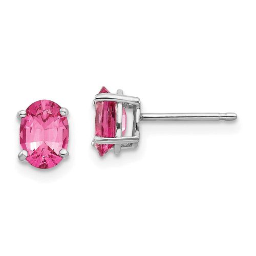 K White Gold Pink Spinel Earrings - Jewelry - Modalova