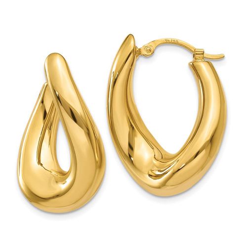 K Twisted Oval Hoop Earrings - Jewelry - Modalova