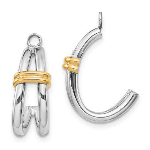 K Two-tone J Hoop Earring Jackets - Jewelry - Modalova