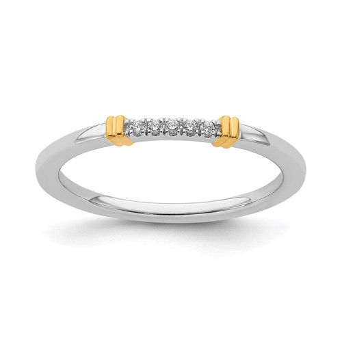 K Two-Tone Diamond Ring - Stackable Expressions - Modalova