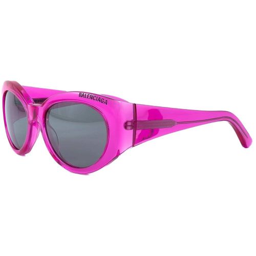 Women's Sunglasses - Fuchsia Cat Eye Shape Frame Silver Lens / BB0267S 004 - Balenciaga - Modalova