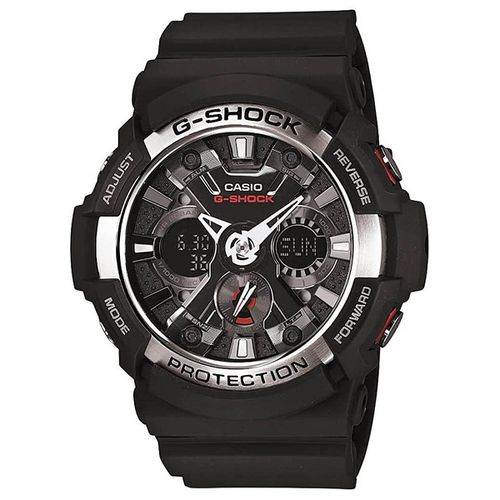 GA200-1A Men's G-Shock Ana-Digi World Timer Black Resin Alarm Dive Watch - Casio - Modalova
