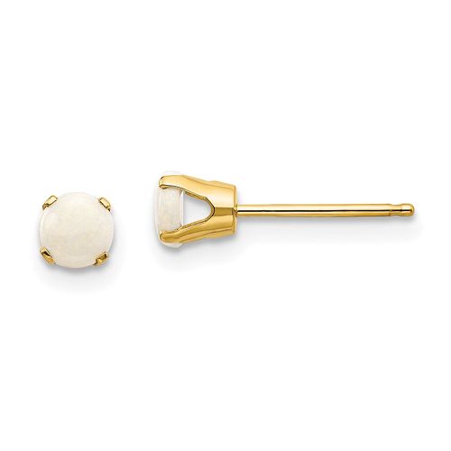 K 4mm October/Opal Post Earrings - Jewelry - Modalova