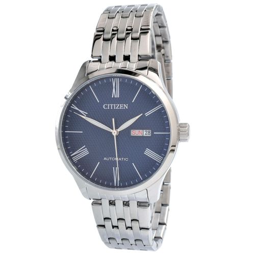 Men's Watch - Automatic Blue Dial Silver Stainless Steel Bracelet / NH8350-59L - Citizen - Modalova