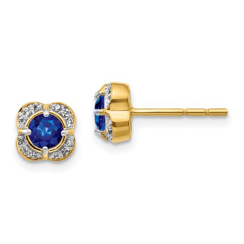 K Diamond & Sapphire Fancy Earrings - Jewelry - Modalova