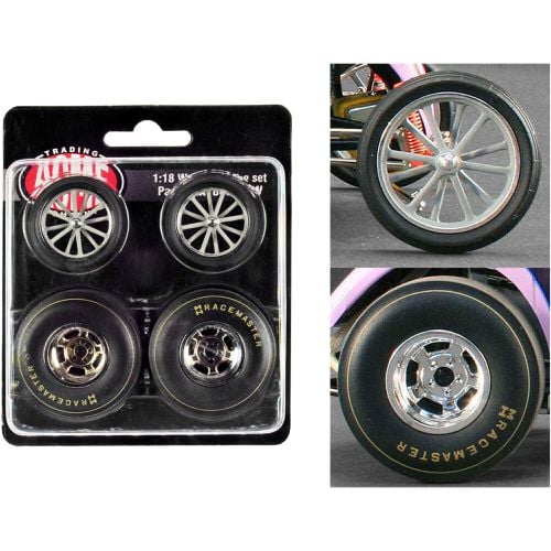 Scale Model Wheels and Tires - Altered Dragster Chrome, Set of 4 pieces - ACME - Modalova
