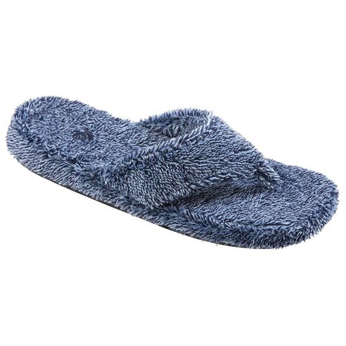 Women's Slippers - Spa Thong Velvety Soft, Navy Heather, XL / A10454NHRWXL - Acorn - Modalova