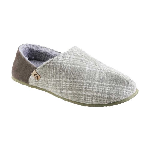 Men's Slippers - Parker Algae Sole Grey Plaid Flannel, Large / A20158GPLML - Acorn - Modalova