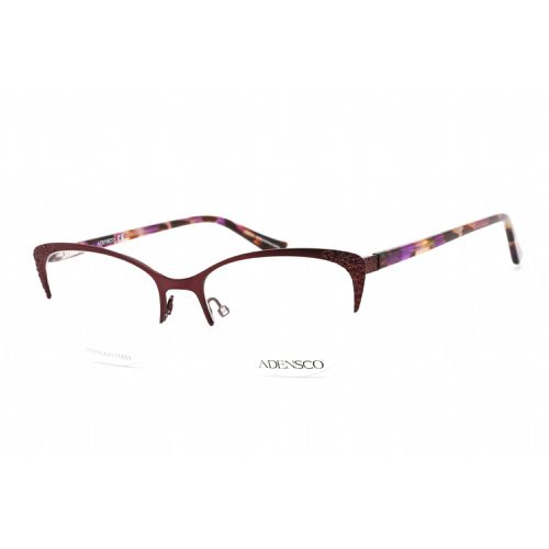 Women's Eyeglasses - Matte Plum Stainless Steel Cat Eye Frame / AD 241 0U7I 00 - Adensco - Modalova