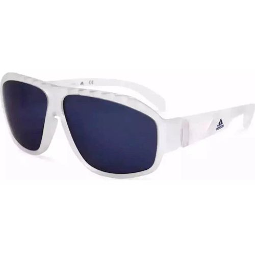 Unisex Sunglasses - Crystal Rectangular Frame Blue Lens / SP0025 26X - Adidas - Modalova
