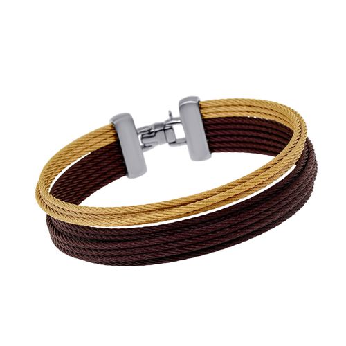 Stainless Steel Two-Tone Bangle Bracelet 04-29-S411-00 - Alor - Modalova