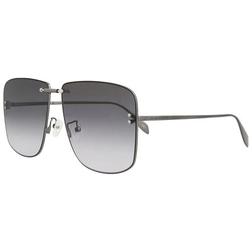 Unisex Sunglasses - Grey Gradient Lens Square / AM0343S-30011500001 - Alexander McQueen - Modalova