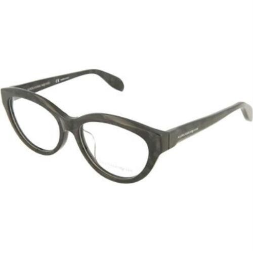 Women's Eyeglasses - Grey Cat Eye / AM0045OA 003 - Alexander McQueen - Modalova