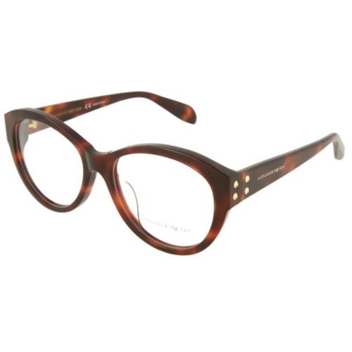 Women's Eyeglasses - Havana Frame / AM0053OA 002 - Alexander McQueen - Modalova