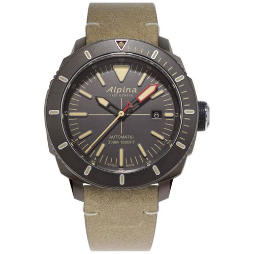 Men's Automatic Watch - Seastrong Diver Light Brown Strap / AL-525LGG4TV6 - Alpina - Modalova