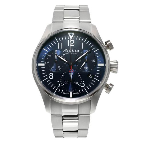 Men's Bracelet Watch - Startimer Pilot Chronograph Day Date / AL-371NN4S6B - Alpina - Modalova