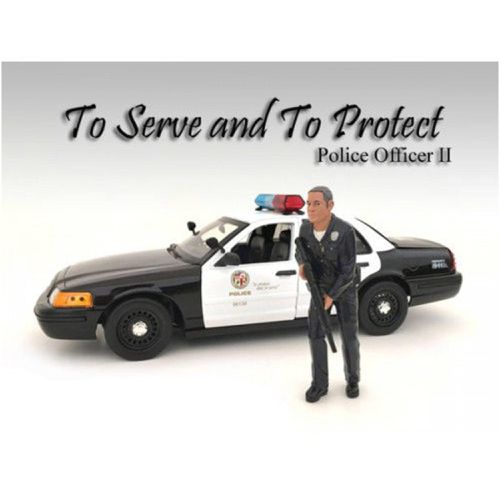 Figurine - Police Officer II for 1/24 Scale Models Blister Pack - American Diorama - Modalova