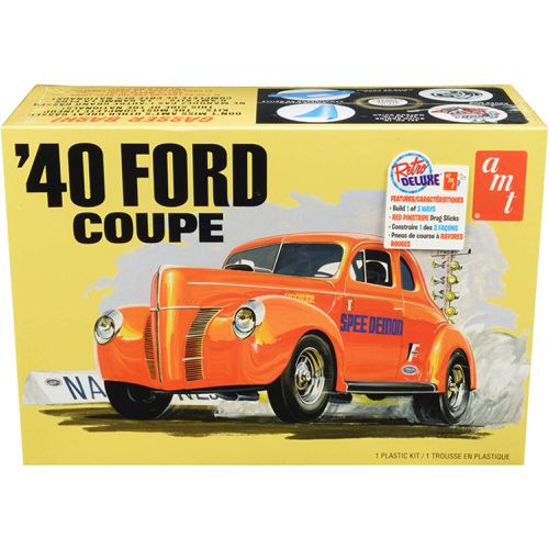 Scale Model Kit - Skill 2 Plastic 1940 Ford Coupe 3 in 1 Chrome Plated Parts - AMT - Modalova