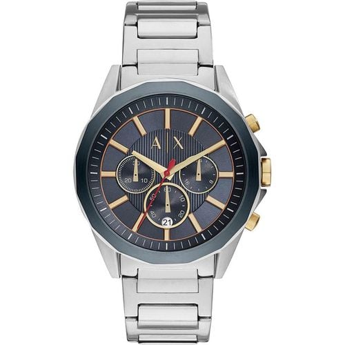 Men's Chronograph Watch - Drexler Navy Blue Dial Bracelet / AX2614 - Armani Exchange - Modalova