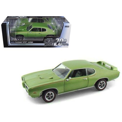 Auto World 1/18 Diecast Model Car - 1969 Pontiac GTO Judge American Muscle Green - Autoworld - Modalova