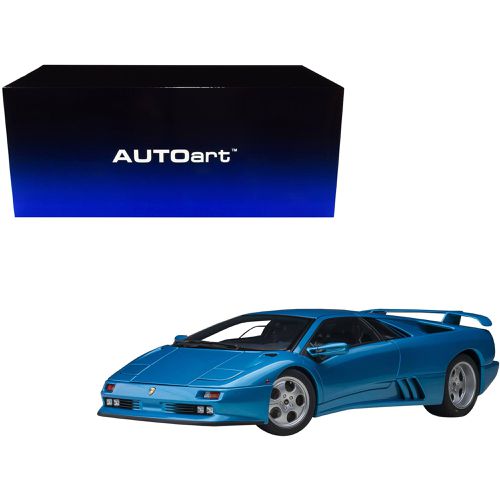 Model Car - Lamborghini Diablo SE30 Blu Sirena Composite Blue Metallic - Autoart - Modalova