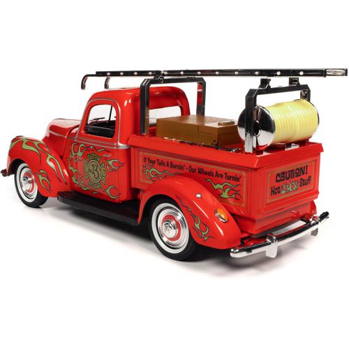Model Truck - Rat Fink Fire Engine Red with Graphics and Figure - Autoworld - Modalova