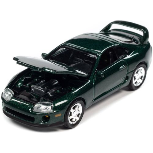 Diecast Model Car - 1996 Toyota Supra Deep Jewel Green Metallic - Autoworld - Modalova