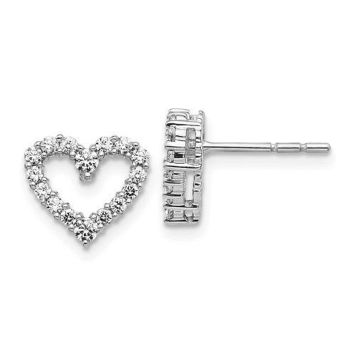 K White Gold Diamond Heart Earrings - Jewelry - Modalova