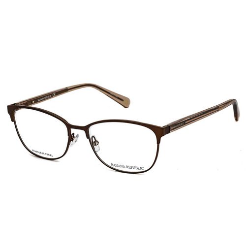Unisex Eyeglasses - Matte Brown Full Rim Metal Frame / BR 205 0YZ4 00 - Banana Republic - Modalova