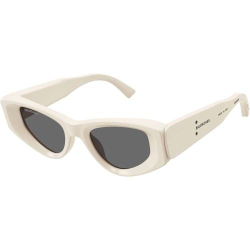 Women's Sunglasses - Beige Acetate Cat Eye Frame Grey Lens / BB0243S 003 - Balenciaga - Modalova